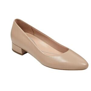 Easy Spirit Women's Eflex Caldise Leather Low Heel Dress Pumps Beige Size 8 W